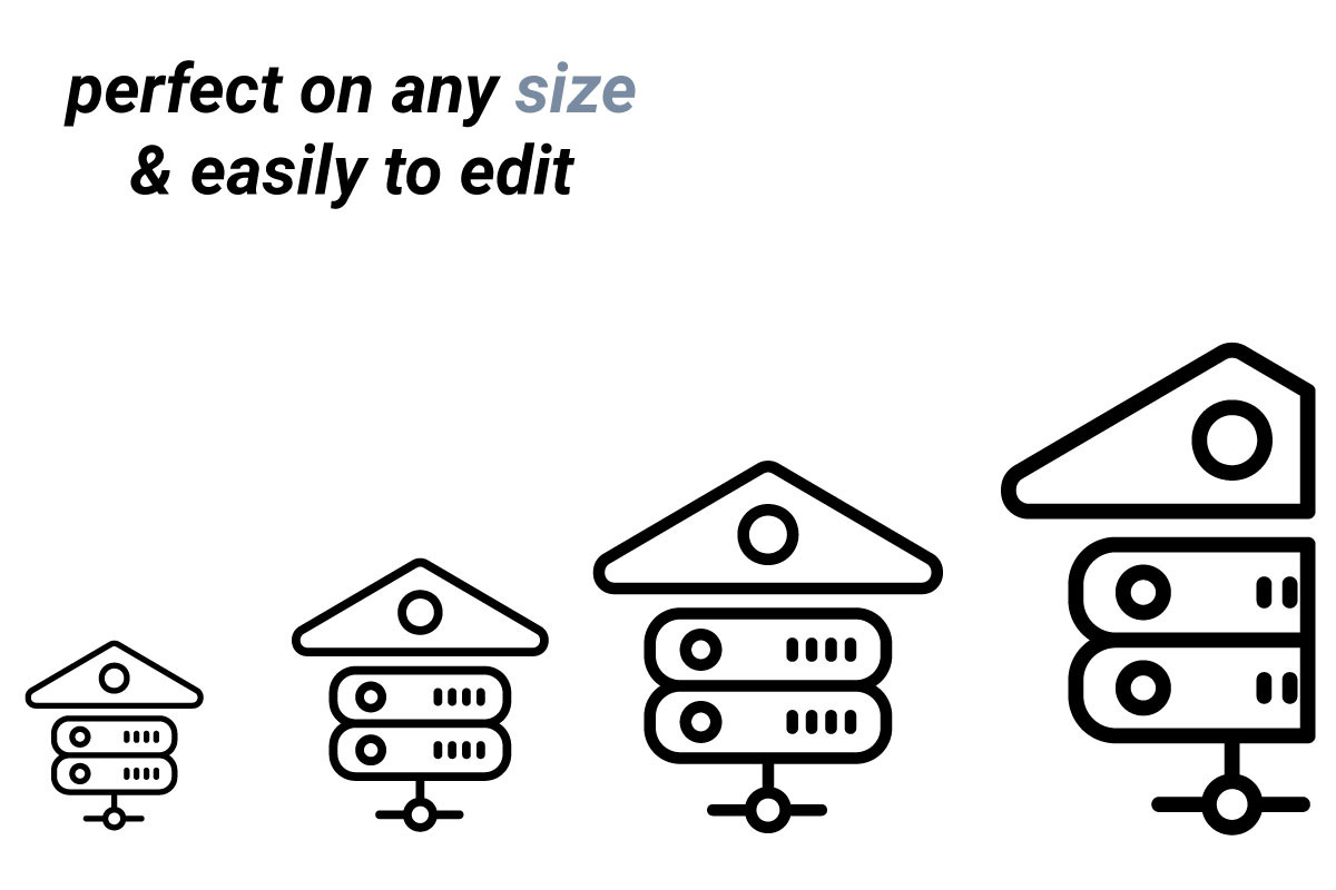 Data Management, an Outline Icon by Color Cubes (Photo 2 of 5)