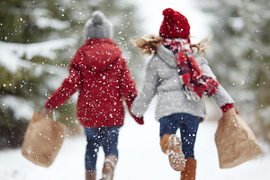 Two children in winter coats, a Person Photo by MistyDay