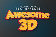 150 3D Text Effects for Photoshop, a Brushes & More by Graphicdome (Thumbnail 33 of 71)