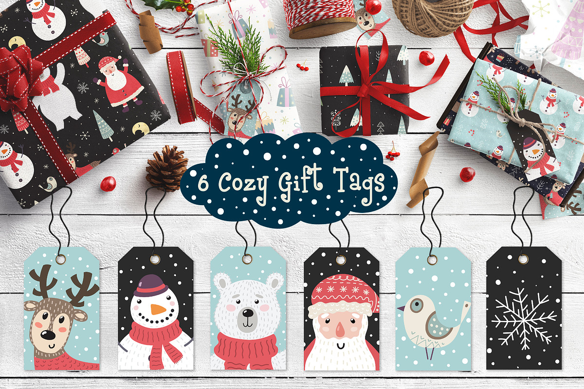 Cozy Christmas: patterns & cards, an Animal Illustration by Gulnara Sabirova (Photo 6 of 7)
