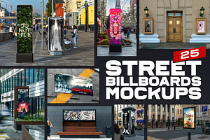 25 Street Billboards Mockups