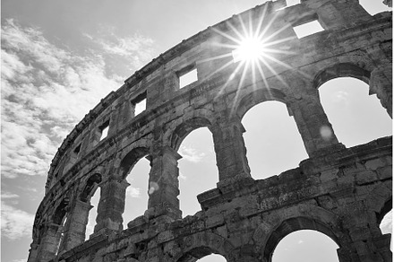 Ancient Roman amphitheater arena, an Architecture Photo by Oleksandr Berezko