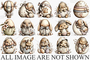 Quirky Easter Bunny Clipart Bundle, an Illustration by Canvas Craft (Thumbnail 3 of 7)