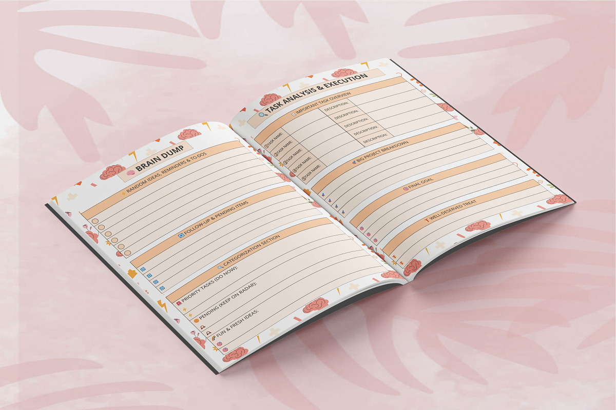 ADHD Planner - Canva Template, a Print Template by Book2bees (Photo 3 of 4)