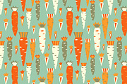 Tomatos and carrots patterns., a Pattern Graphic by Little A (Aigul) (Thumbnail 1 of 2)
