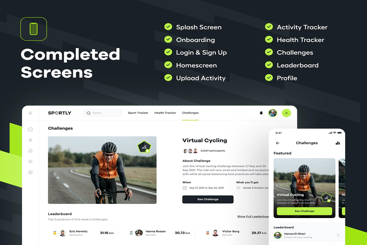 Sportly - Fittech Web App UI Kit, an UI Kit Template by Lumina_ui_ux202 (Photo 8 of 8)