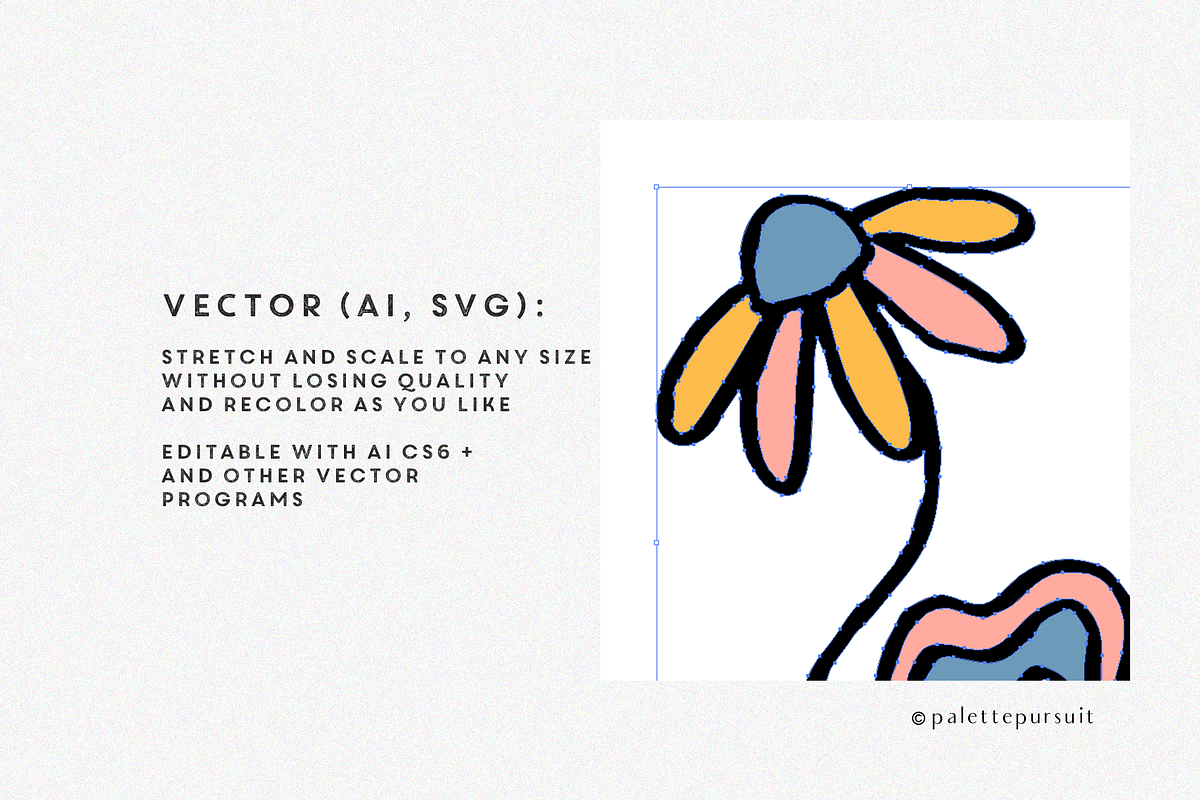 Retro Spring Vector Pattern Set, a Pattern Graphic by Palette Pursuit (Photo 9 of 13)