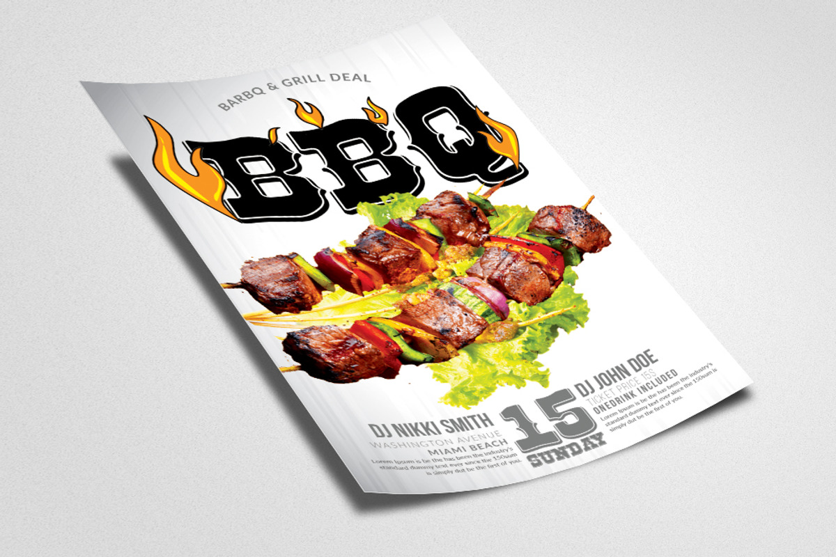 BBQ Grill Party Flyers Template, a Flyer Template by Business Flyers (Photo 2 of 3)