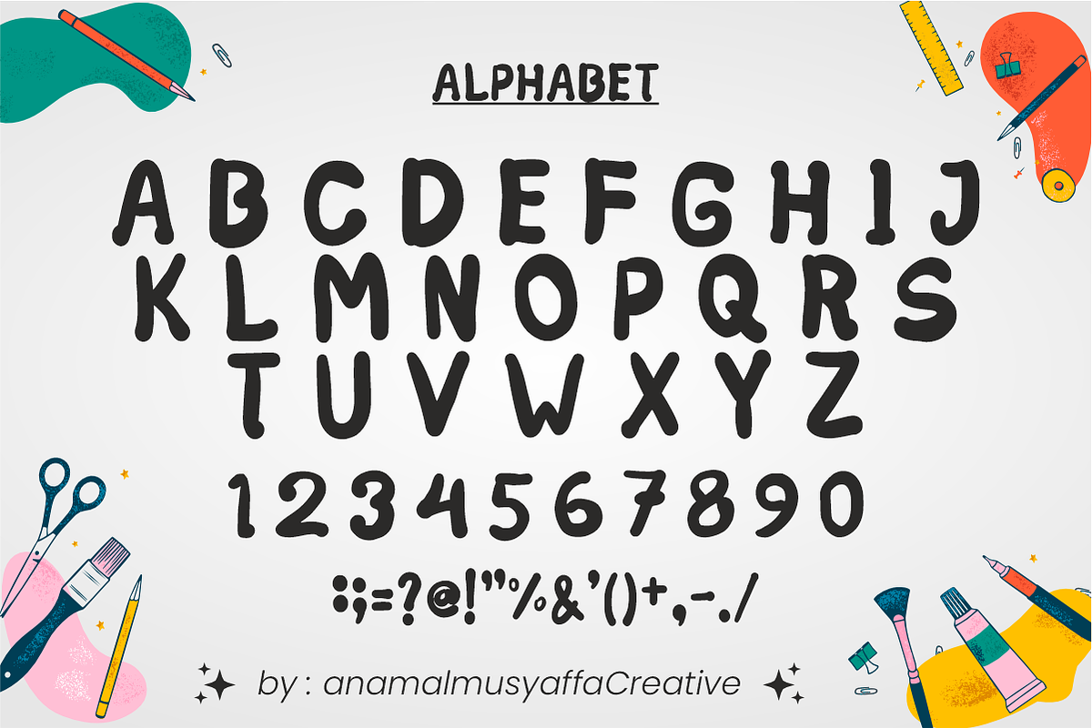 Snuglet Kids - Playful Display Font, a Handwritten Font by KiddoGlyphs Studio (Photo 4 of 4)