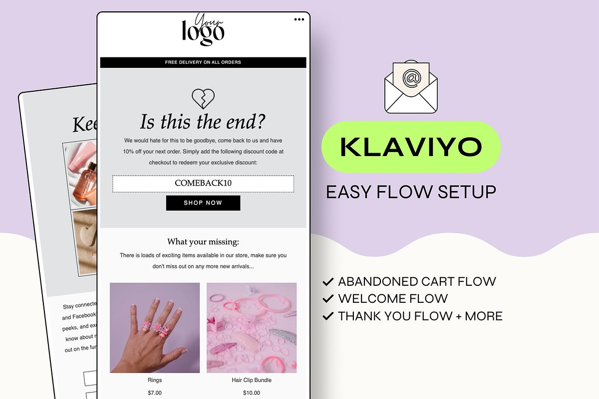 Klaviyo Easy Flow Templates, an Email Template by The Pixel Palace (Photo 2 of 12)