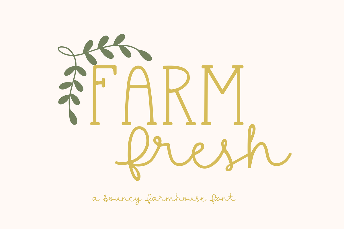 Farm Fresh, Cute Farmhouse Font, a Handwritten Font by Designing Digitals (Photo 1 of 9)