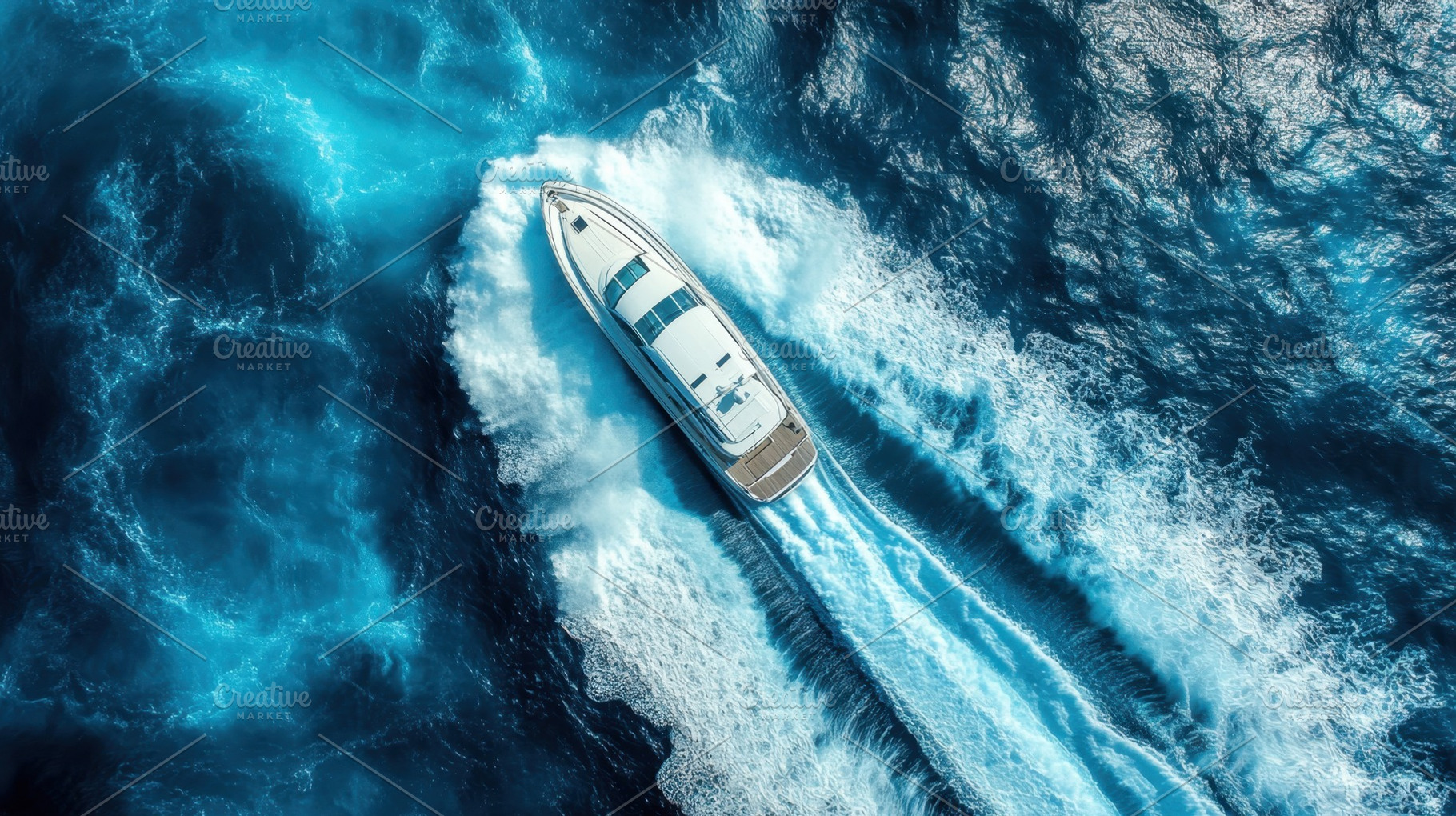 Yacht gliding on ocean waves, a Photo by Beautiful things
