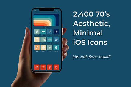2,400 70's iOS 14 Icon Pack