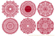 Ruby Vector Doilies & Doily Clipart, an Illustration by Amanda Ilkov (Thumbnail 4 of 4)