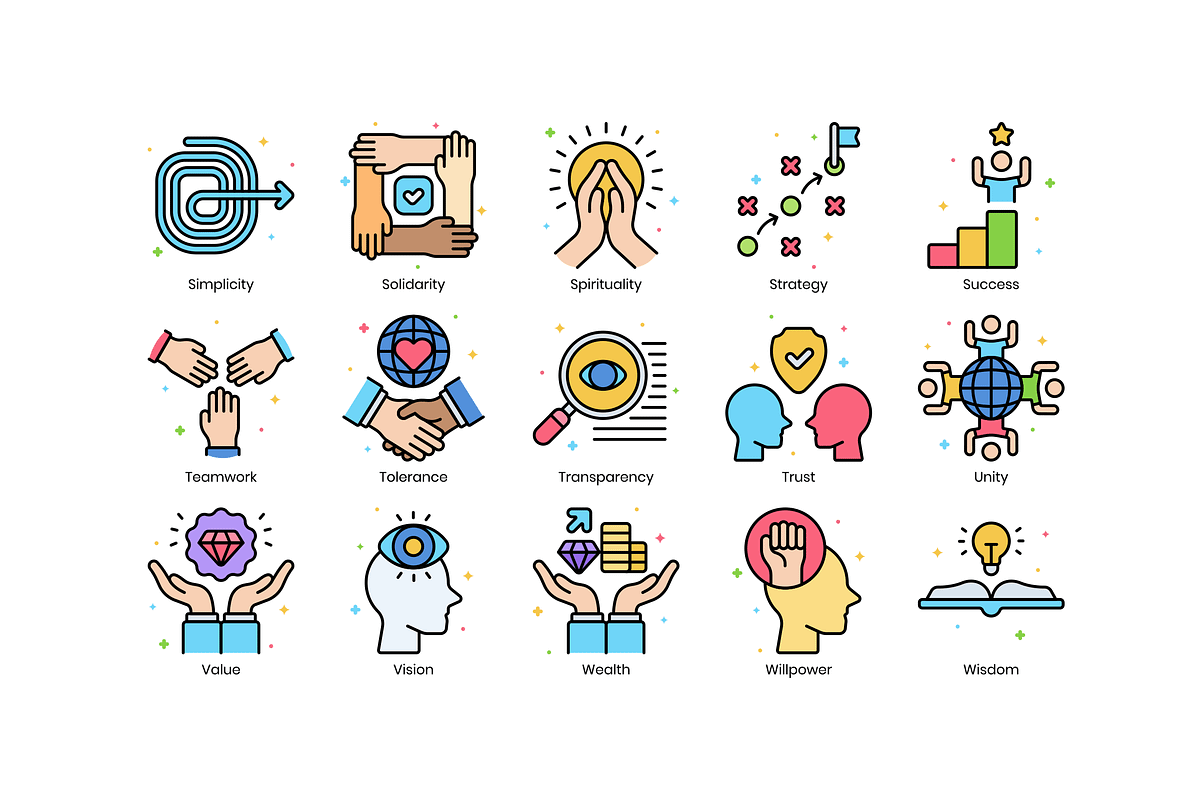 85 Core Values Icons - Vivid Series, an Icon by Flat Icons (Photo 5 of 10)