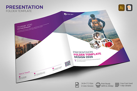 Presentation Folder Template Design, a Poster Template by zahidhossainalif