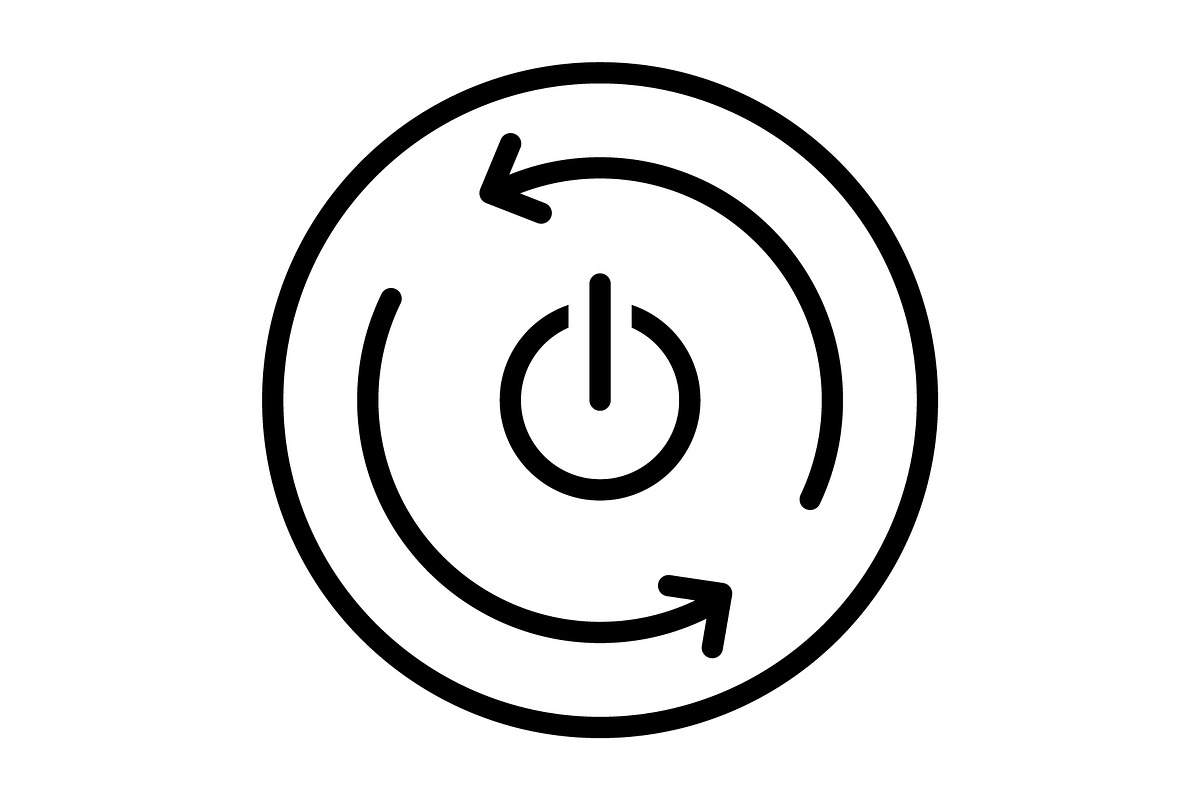 Reset button black line icon, an Outline Icon by Web Incredible