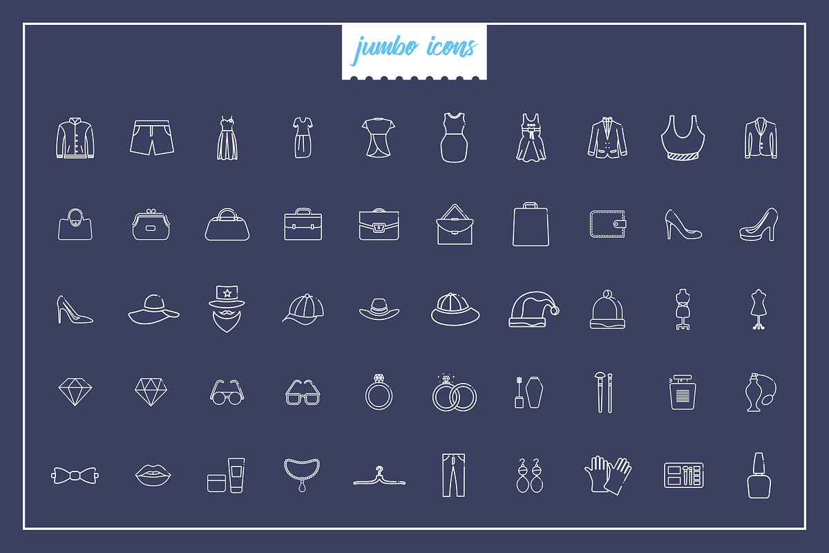 Fashion Line Icons V2, an Outline Icon by Jumbo Icons (Photo 4 of 5)
