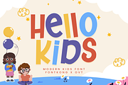 Hellokids - Modern Kids Font, a Slab Serif Font by overlaytemplates (Thumbnail 1 of 5)