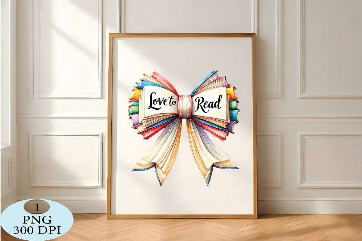 Love to Read Book Bow PNG, a Seasonal Illustration by Daily.Designs (Photo 5 of 5)
