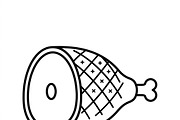 41 Christmas Feast Vector Icons, an Outline Icon by adenpinkstore (Thumbnail 17 of 21)