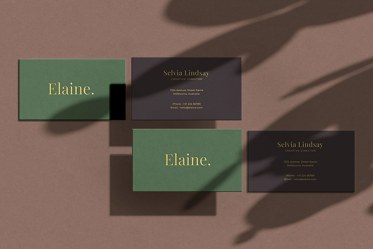Elaine || Business Card Mockup, a Product Mockup by JafarNation (Photo 5 of 9)