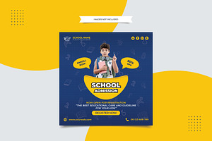 School Admission Social Media Banner, a Social Media Template by taieefbakshi