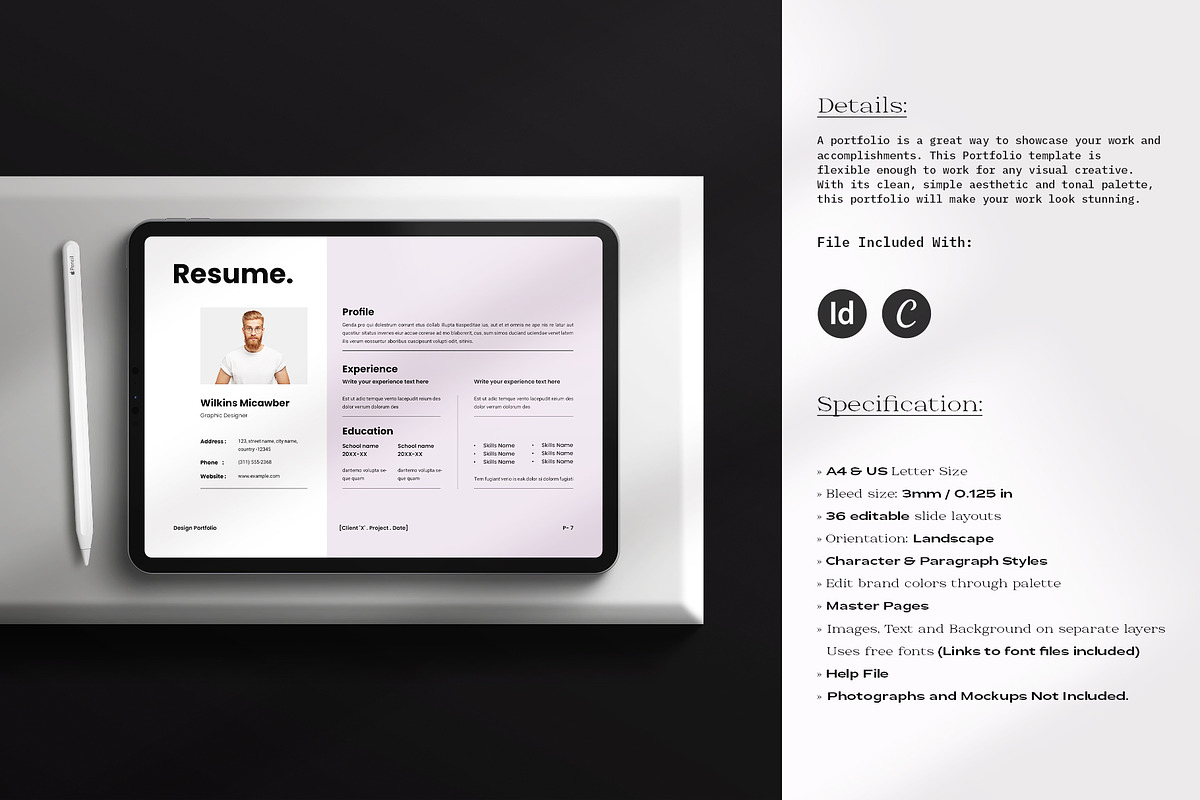 Graphic Design Portfolio Template, a Brochure Template by ArtisanaAura (Photo 3 of 14)