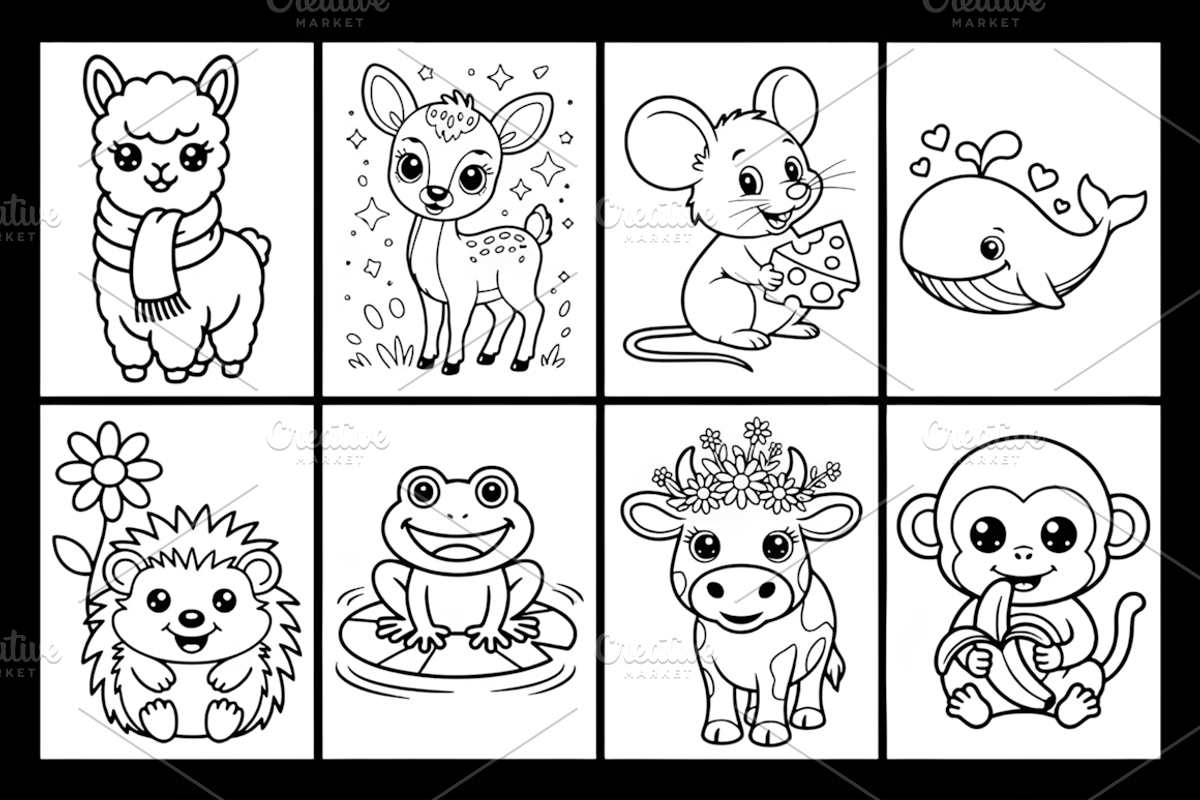 Kawaii Animals Coloring Book, an Animal Illustration by Design Station (Photo 3 of 3)