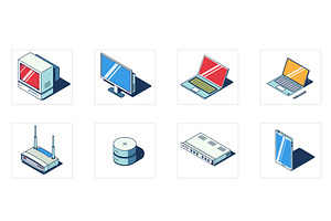 Isometric Tech icons
