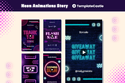 Neon Animation Instagram Story, a Templates & Theme by TemplateCastleStore (Thumbnail 4 of 9)