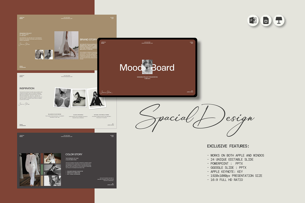 Mood Board Presentation Template, a Presentation Template by Graphpexel (Photo 2 of 8)
