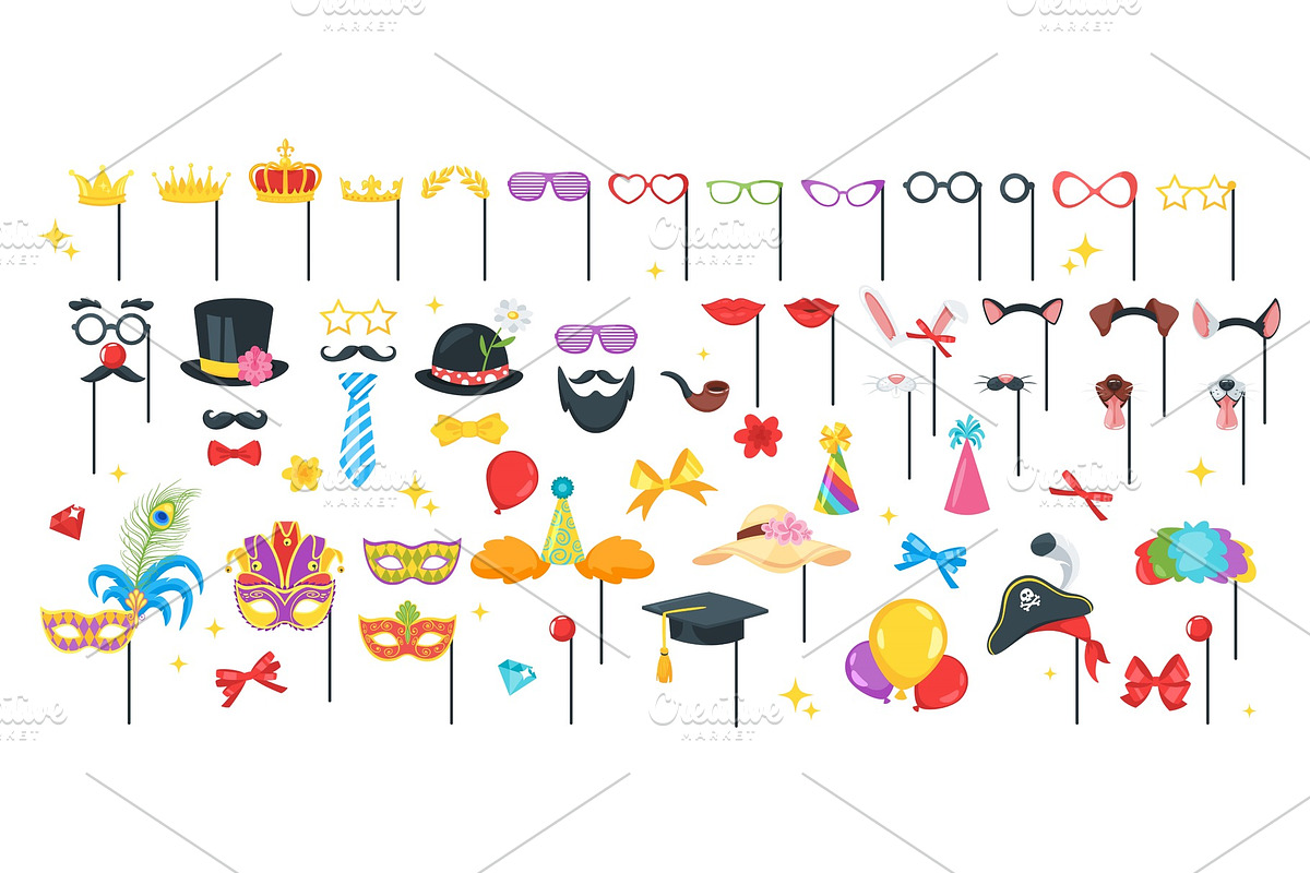 Photo props or booth set, an Object Graphic by Cartoon time!