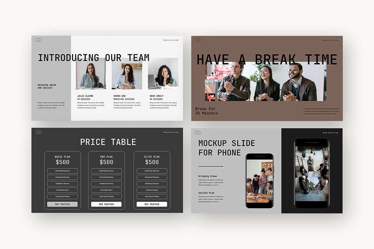 Raxa : Business Pitch Google Slides, a Presentation Template by Punkl Camp (Photo 15 of 16)