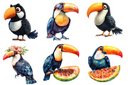 Toucan Watercolor Clipart, an Illustration by Designworld (Thumbnail 4 of 6)