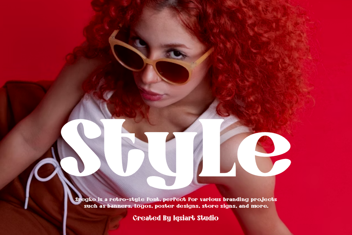 Sregko - Retro Ligatures Font, a Serif Font by Iqsiart Studio (Photo 3 of 8)