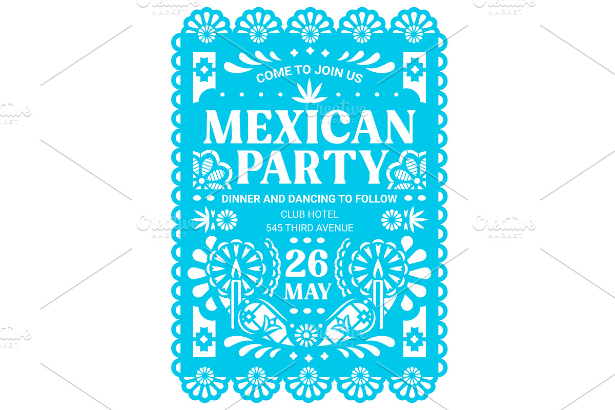 Mexican party flyer, an Object Illustration by Vector Tradition