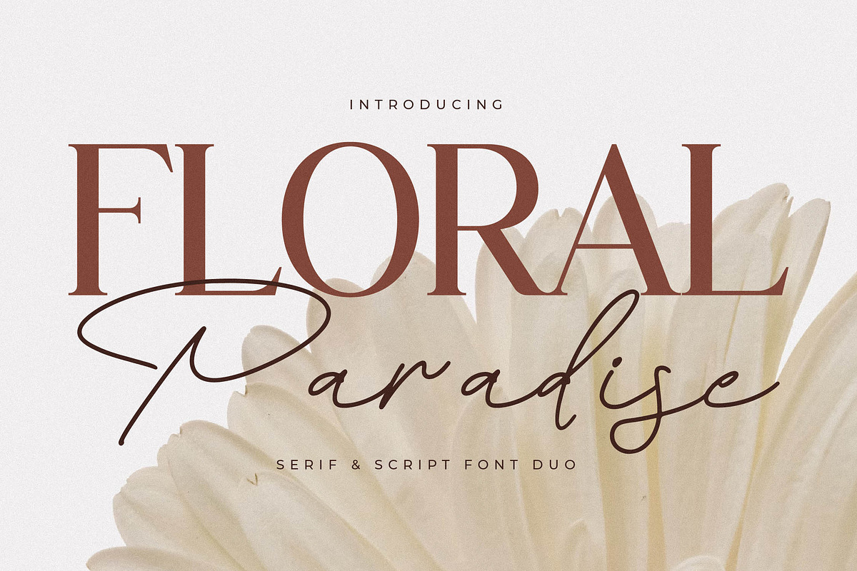 Floral Paradise Font Duo, a Serif Font by Storytype Studio (Photo 1 of 15)