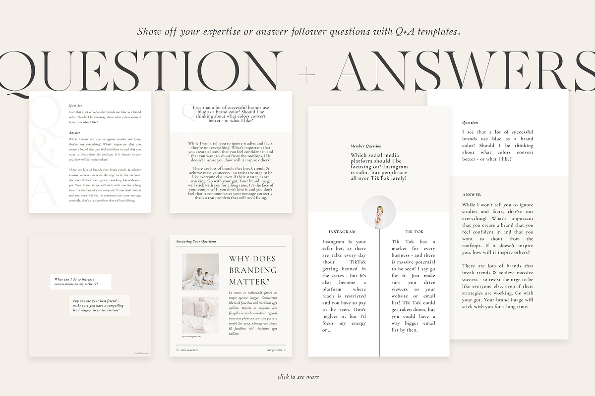 Soft Social Media Brand Templates, a Social Media Template by FEM Creative Studio (Photo 3 of 8)
