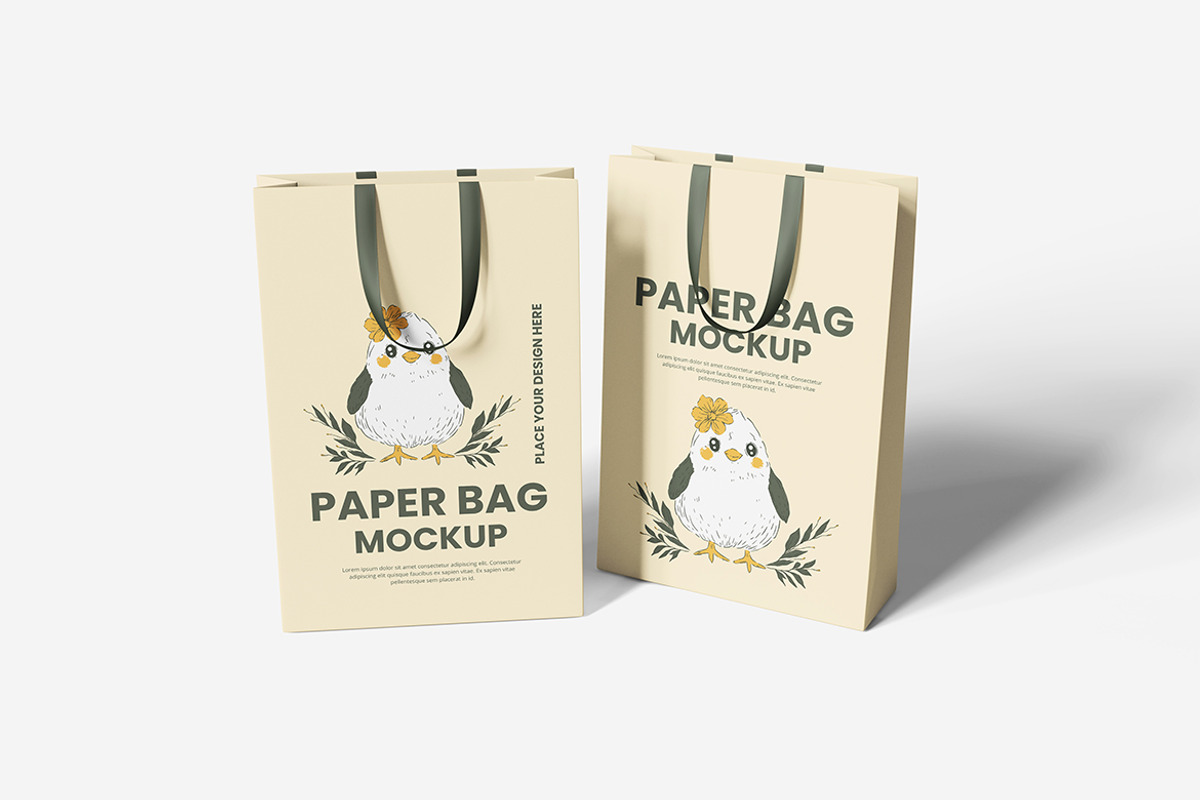 Paper Bag Mockup, a Merchandise Mockup by bimockup (Photo 5 of 6)