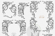 Baroque frames wedding clip art blue, a Decorative Illustration by GrafikBoutique (Thumbnail 6 of 11)