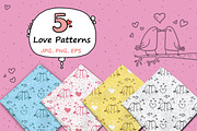 The Pigeon & the Fall patterns, an Illustration by Zooza Art (Thumbnail 3 of 8)