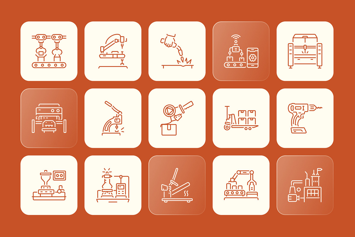 Manufacturing Icon Set, an Outline Icon by Prosymbols (Photo 6 of 7)