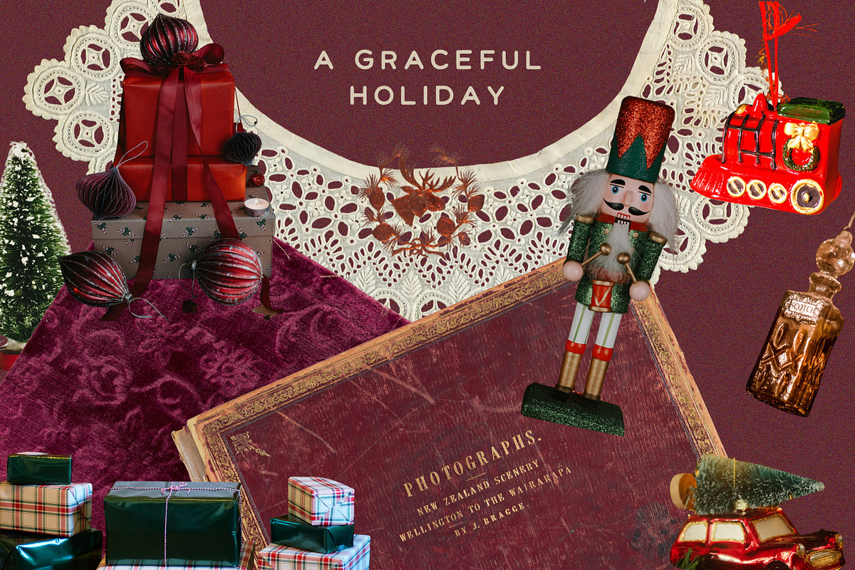 Vintage Christmas Mixed Media Set, an Object Graphic by Laras Wonderland (Photo 3 of 10)