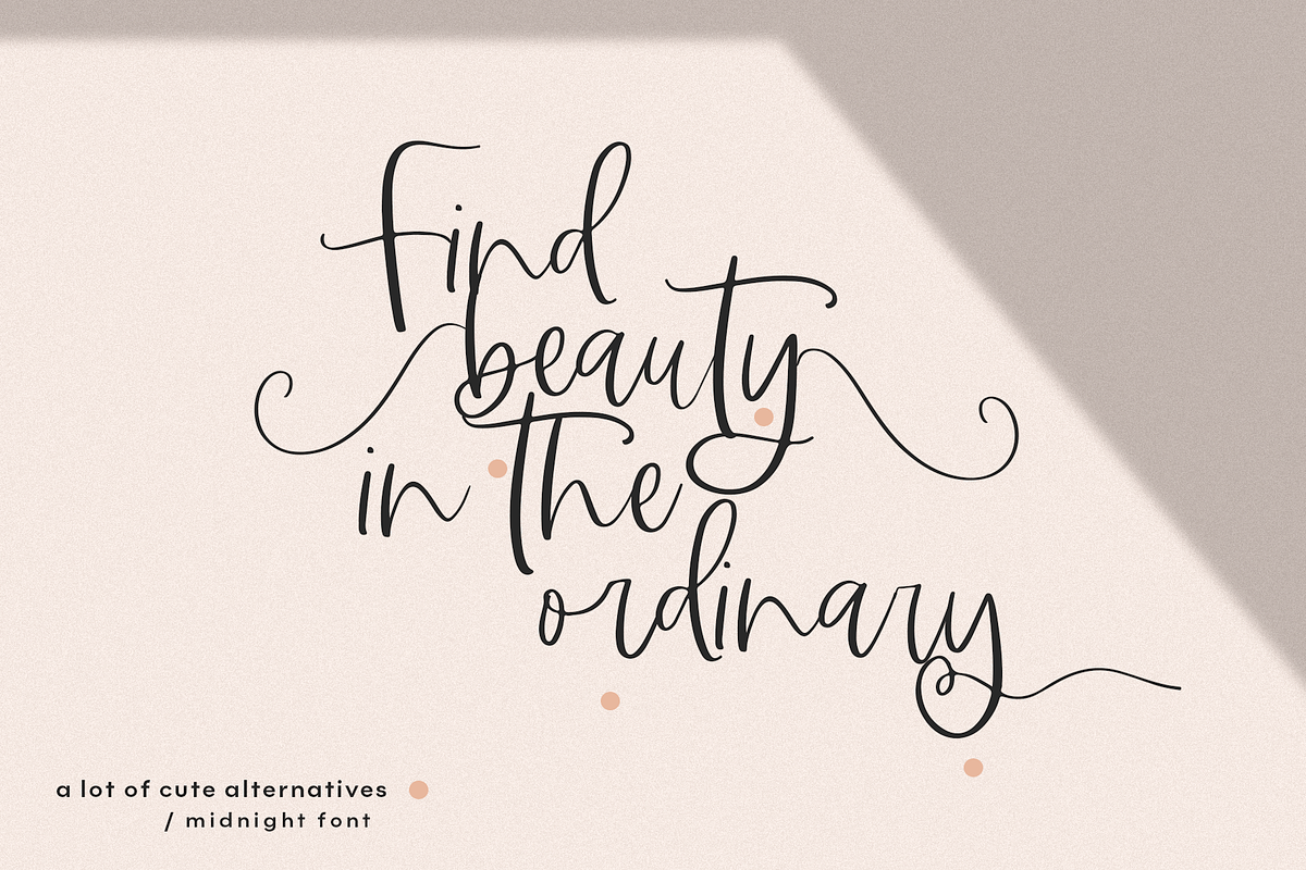 Midnight | Handwritten Script Font, a Script Font by KA Designs (Photo 19 of 19)