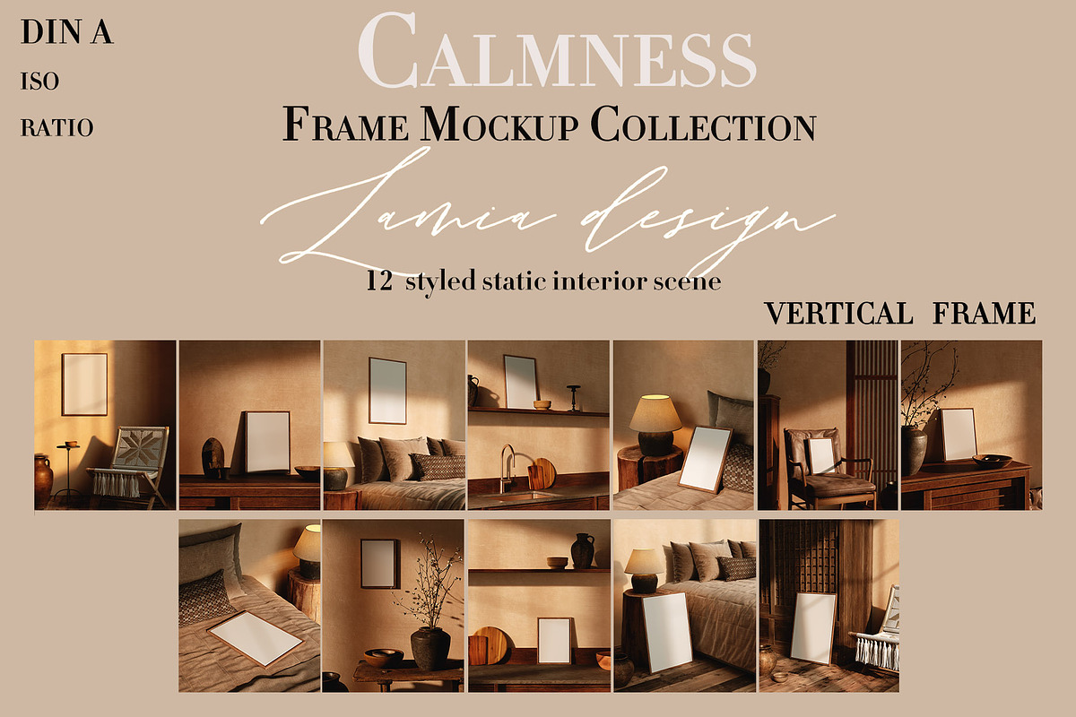 Calmness room Frame Mockups Vertical, a Household Mockup by LAMIA DESIGN (Photo 11 of 12)