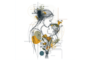 Prompt Mother Day Clipart, a Decorative Illustration by Creative design (Thumbnail 5 of 7)