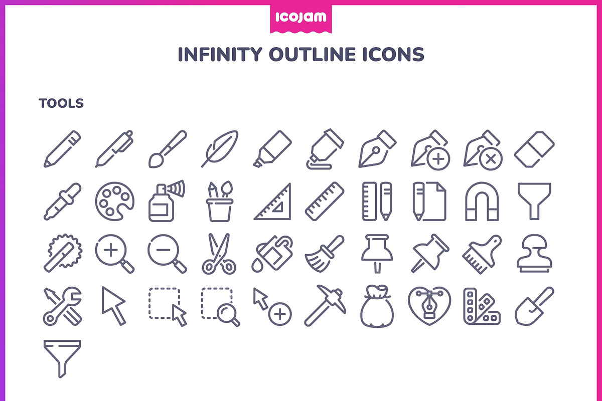 2100+ Infinity Outline icons, an Outline Icon by Icojam store (Photo 9 of 12)