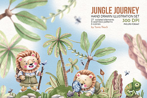 Jungle Journey Kids illustrations, an Illustration by Watercolor by Tonia Tkach