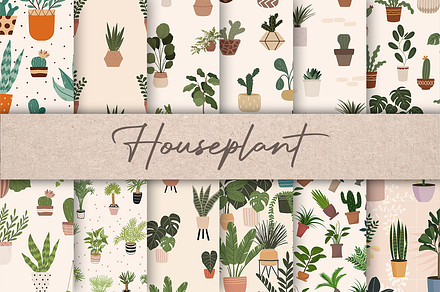 Botanical Seamless Plant Patterns, an Arts & Entertainment Photo by AdriOP